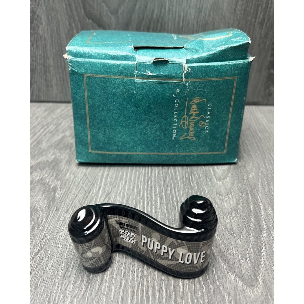 Walt Disney Classics Mickey Mouse Opening Title Puppy Love Figurine w/COA Box